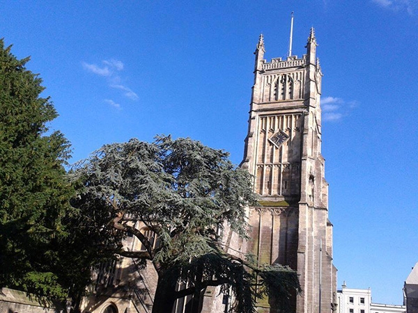 Church of St John the Baptist situated in the centre of Cirencester