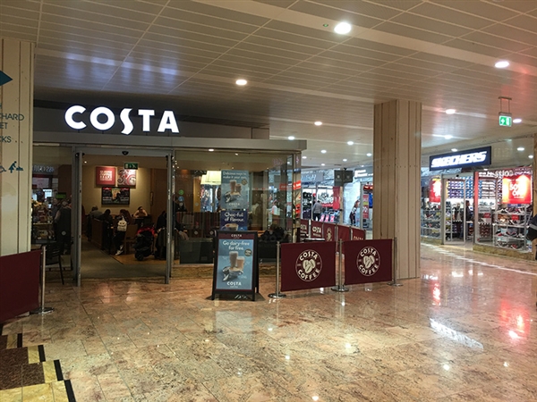 Costa Coffee at Gloucester Quays in the historic Gloucester Docks