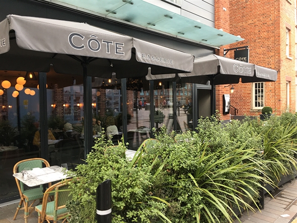 Côte Brasserie at Gloucester Quays in the historic Gloucester Docks