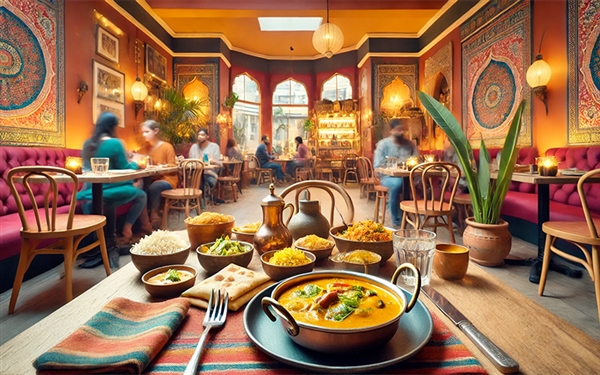 Enjoy authentic Indian cuisine in Cheltenham at this vibrant restaurant, offering a fantastic dining experience with great places to eat and a welcoming atmosphere.