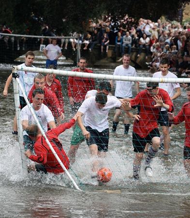 Image: Bourton-on-the-Water River Footbale Match © Explore Gloucestershire 2008