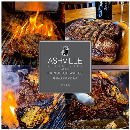 Ashville Steakhouse signature steak platter at The Prince of Wales Hotel, Berkeley