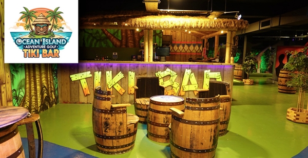 Relax at Ocean Island's Tiki Bar with friends, family, work colleagues or loved ones!