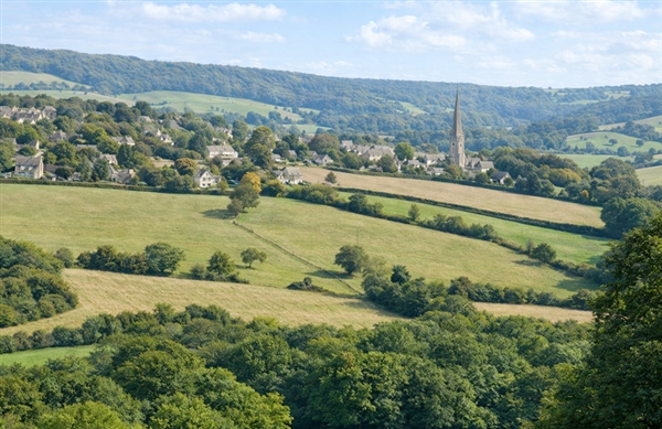 Enjoy spectacular Cotswold views across the Painswick Valley