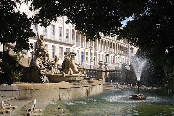 Neptune’s Fountain on The Promenade in Cheltenham