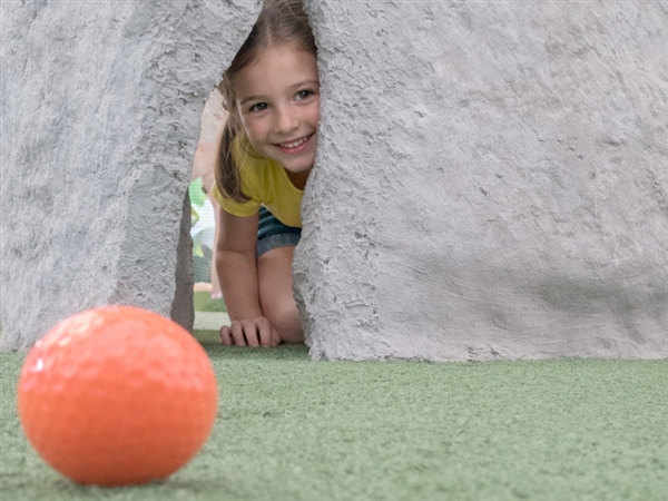 Kids love the adventure and legends of King Arthur at Wye Valley Indoor Adventure Golf
