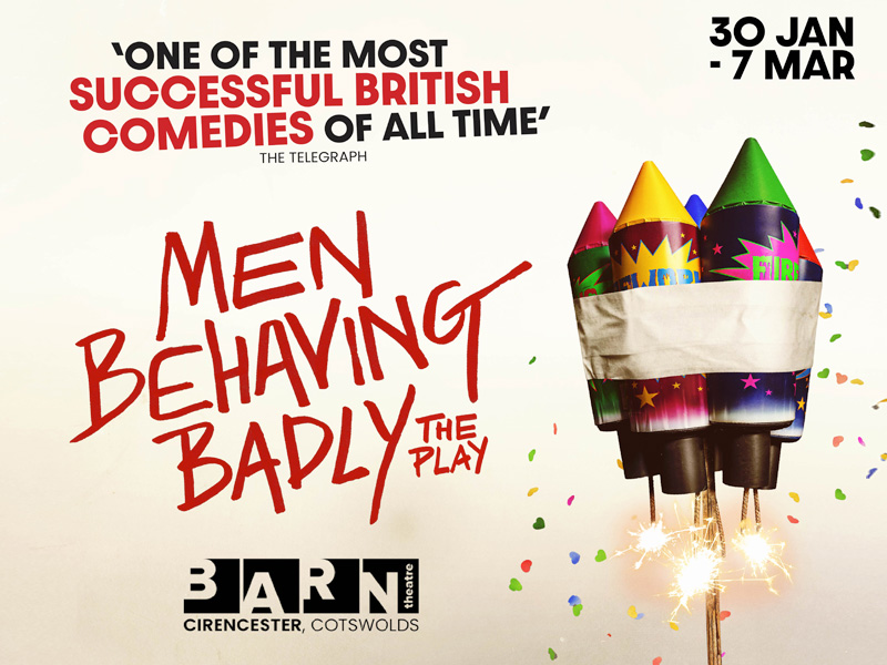 Photos of Men Behaving Badly at The Barn Theatre Cirencester