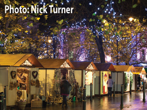 German Christmas market in Cheltenham, Gloucestershire